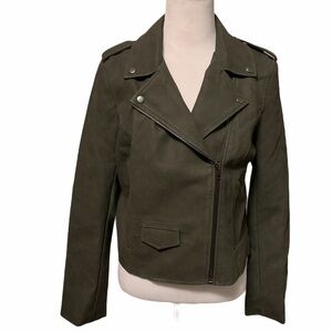 BB Dakota faux leather army green jacket, smalll